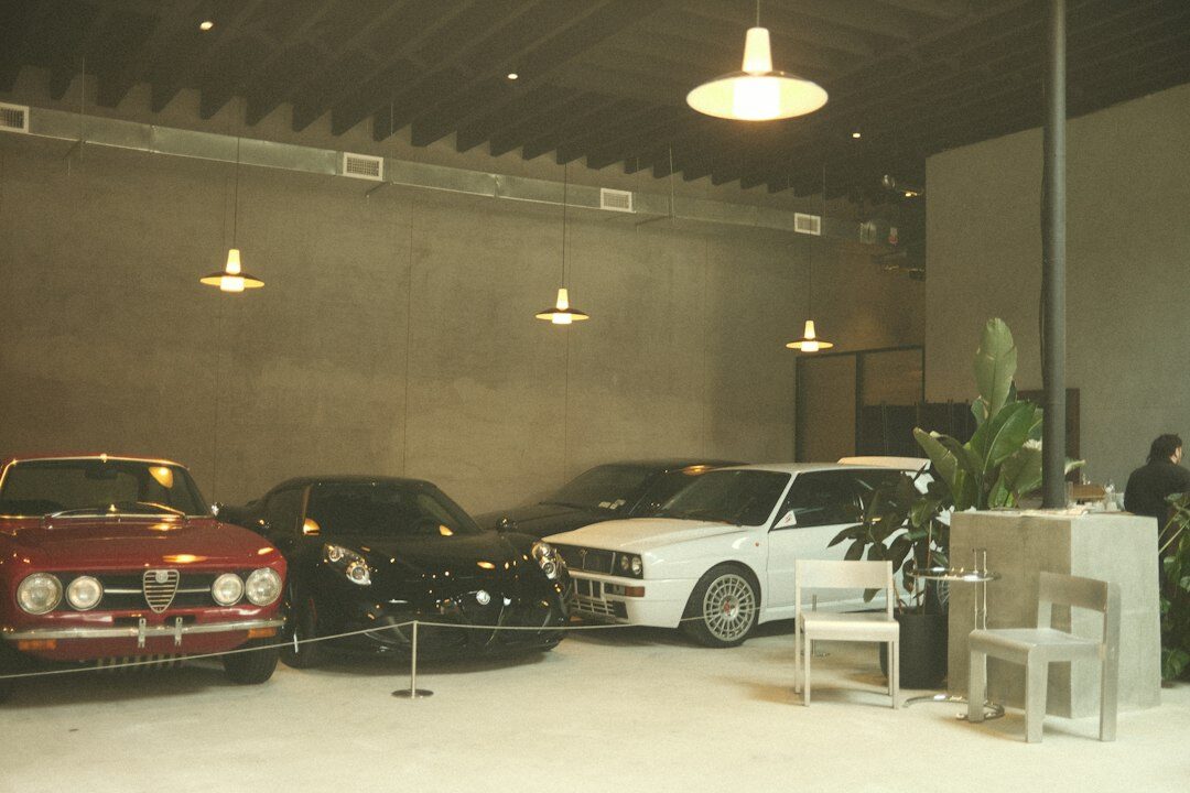 luxury car showroom interior