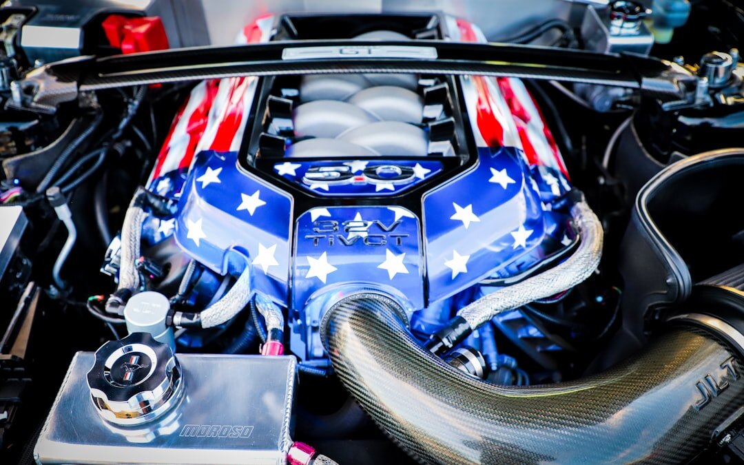 car engine close up